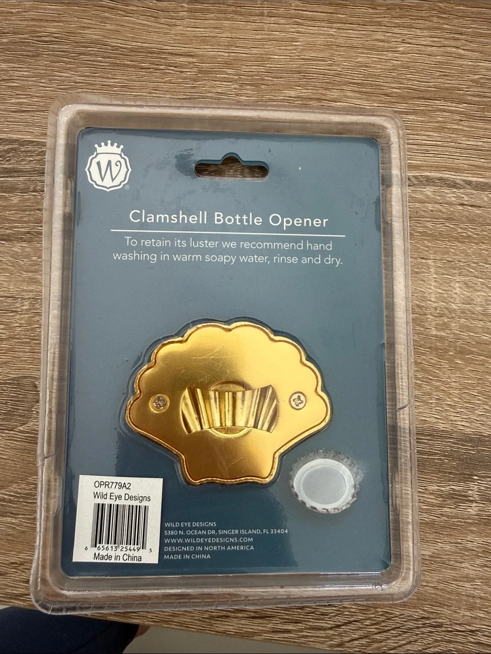 Wild Eye Designs Gold Clamshell Bottle Opener
